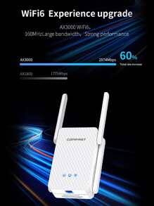 COMFAST CF-XR186 AX3000 3000Mbps ( 2.4G 和 5G ) WiFi6 無綫中繼器雙頻 2.4GHz 574Mbps 和 5GHz 2402Mbps 無綫路由器擴展器 802.11ax 全千兆辦公 - 白色 - 查看 5