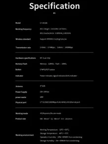 COMFAST CF-XR186 AX3000 3000Mbps ( 2.4G 和 5G ) WiFi6 無綫中繼器雙頻 2.4GHz 574Mbps 和 5GHz 2402Mbps 無綫路由器擴展器 802.11ax 全千兆辦公 - 白色 - 查看 11
