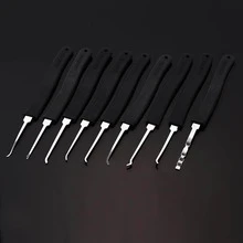 9pcs Lock Pick Practice Set For Locksmith Training - Black - View 3
