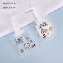 1pc Travel Toiletry Bottles Set, Including Shampoo, Lotion, Shower Gel, Face Wash, Spray Bottle, Portable Squeezable Container - Multicolor - View 4