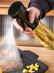 廚房高壓噴油瓶適用於戶外燒烤,空氣炸鍋,平底鍋,牛排,烹飪油玻璃水瓶 - 黑色 - 查看 1