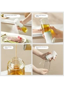 廚房高壓噴油瓶適用於戶外燒烤,空氣炸鍋,平底鍋,牛排,烹飪油玻璃水瓶 - 黑色 - 查看 6