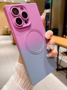 High-Quality Liquid Spray Oil Gradient Magnetic Anti-Fall Four-Corner With High-Quality Glass Lens Film New Phone Case Protective Cover For IPhone 16 Series, IPhone 17, IPhone 17 Pro, IPhone 17 Pro Max - Dusty Purple - View 4