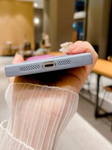 High-Quality Liquid Spray Oil Gradient Magnetic Anti-Fall Four-Corner With High-Quality Glass Lens Film New Phone Case Protective Cover For IPhone 16 Series, IPhone 17, IPhone 17 Pro, IPhone 17 Pro Max - Dusty Purple - View 6