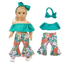 19 pcs American Doll Clothes Gift for 18 inch Doll Clothes and Accessories, Including 10 Complete Sets of Clothing - Multicolor - View 8