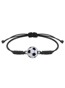 1 Vòng tay hợp kim bóng đá dệt tay - màu đen - Xem 1