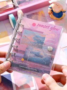 155pcs Chất liệu Hộp Quà Đối với Viết tay , Tím A6 Lá lỏng lẻo Sách Với Hình dán , Pad ghi nhớ , Retro Nghệ thuật Hộp Quà , Cao-kết thúc Văn phòng phẩm Bộ Như Mát mẻ Món quà Đối với Bạn - Màu tím - Xem 7