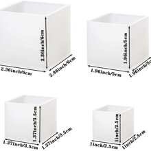 Cube Resin Silicone Mold Four Size Cubic Silicon Casting Mold For DIY Art Resin Candle Soap Making