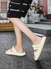 Dép nam mùa hè chống trượt ngoài trời, sử dụng kép, dép thể thao cá nhân, đi biển thường ngày - Màu be - Xem 3