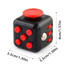 1 件粉色 3.3 厘米方形六面减压魔方玩具，有助于缓解焦虑，提高儿童注意力，有趣的手指旋转骰子 - 粉色 - 查看 10