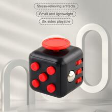 1 件粉色 3.3 厘米方形六面减压魔方玩具，有助于缓解焦虑，提高儿童注意力，有趣的手指旋转骰子 - 粉色 - 查看 6