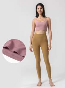 Back Knot Fitness Yoga Bra Tank Top For Women - Dusty Pink - View 4
