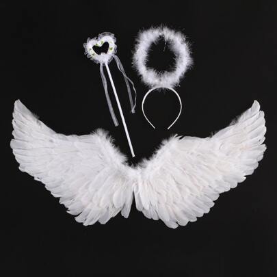 3pcs Adult Angel Wings For Halloween
