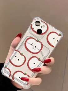 Apple Pattern Card Slot Phone Case - Multicolor - View 2