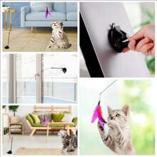 4pcs Feather Replacement Heads For Cat Teaser Wand - Blue - View 4