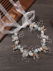 1 Cô Dâu Đơn Giản & Cổ Điển Hoa Ngọc Trai Giả Mũ Phù Dâu - Nhiều màu - Xem 4