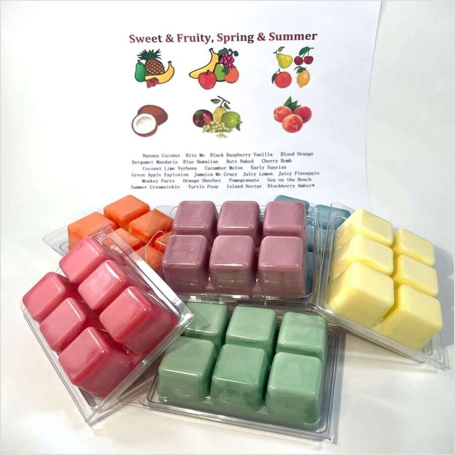 2 BUTT NAKED Triple Scented Soy Wax Tarts Melts K0osher Pop Out Bar - màu xanh lá - Xem 1