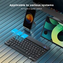 Mini Wireless Bluetooth-compatible Keyboard Mouse Set Rechargeable Compatible For Android Ios Windows - trắng - Xem 6