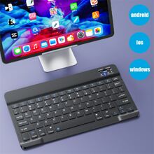 Mini Wireless Bluetooth-compatible Keyboard Mouse Set Rechargeable Compatible For Android Ios Windows - trắng - Xem 7
