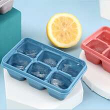 1pc Minature Silicone Ice Model With Cover, Reusable And Safe Ice Tray With Detachable Lid For Bar Parties - Grey - View 4