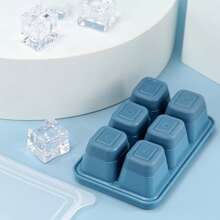 1pc Minature Silicone Ice Model With Cover, Reusable And Safe Ice Tray With Detachable Lid For Bar Parties - Grey - View 3