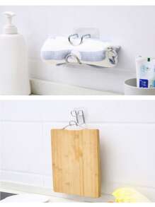 1入組浴室水槽收納架子帶強的膠黏劑壁掛式鉤,適用於淋浴,肥皂,洗髮水