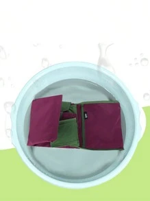 DAZY Túi đựng đồ tạp hóa siêu thị có thể giặt được, có dây rút dung tích lớn, có thể gấp gọn (Tất cả các chữ cái in ngẫu nhiên) - Màu tím - Xem 6