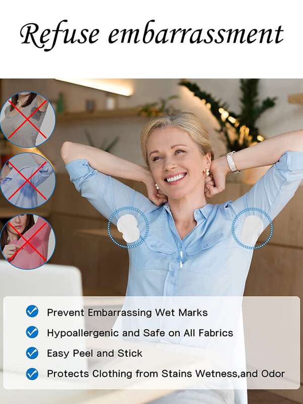 10 pcs Under arm sweat absorbing patch, Breathable Armpit armpit anti