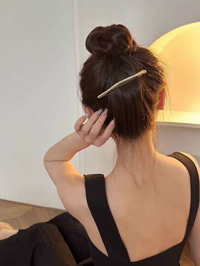 1 pezzo da donna Fermaglio per capelli indietro testa Piatto Fermaglio per capelli parola Clip molla Clip Fermaglio per capelli semplice grande Clip | SHEIN ALIA