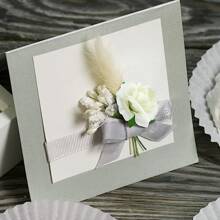 50入組人造玫瑰白色顏色 - 白色 - 查看 6