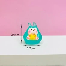 Luminous Rabbit Kiki & Tata 3d Diy Night Light Cream Glue Accessory, Cute Toy - Mint Blue - View 1