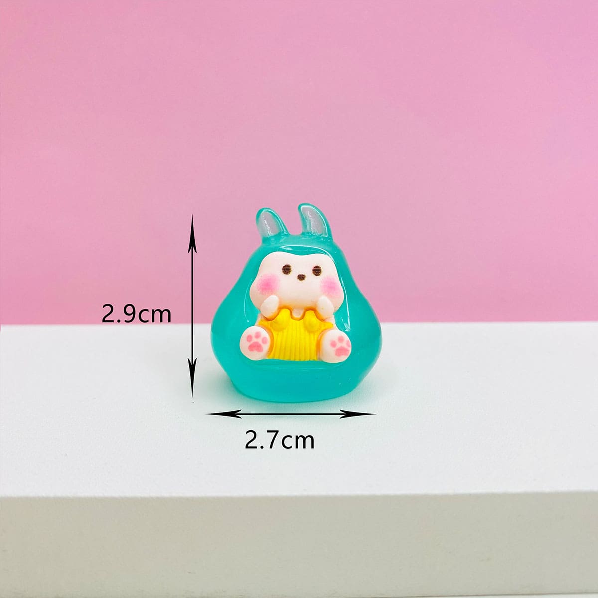 Luminous Rabbit Kiki & Tata 3d Diy Night Light Cream Glue Accessory, Cute Toy - Mint Blue - View 1