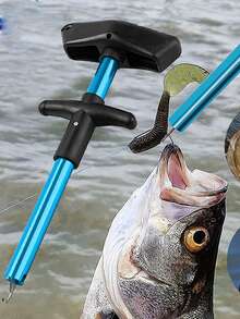 1pc Fish Hook Remover, T-Shaped Fish Hook Separator - Blue - View 2