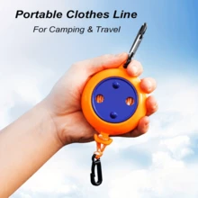 Portable Adjustable  Travel Clothesline Camping Clothes Line, Laundry Dry Rope For Outdoor Fishing Camping And Indoor - Black - View 5