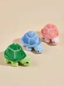 1pc Blue Turtle Shaped Plush Pet Toy - Blue - View 2