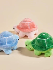 1pc Blue Turtle Shaped Plush Pet Toy - Blue - View 4