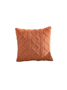 1入組素色坐墊套不附帶內芯 - 橘色 - 查看 3