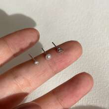 Set de 3 piezas Pendientes con aro con forma de corazón y perla sintética, joyería de oreja exquisita como regalo para San Valentín, mamá, madre, Día de la Madre