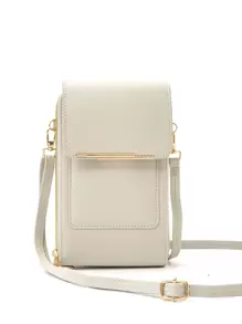 Touch Screen Crossbody Phone Wallet Lightweight Fashion White-Collar Workers College Work Business Commute Office For Anniversary For For Birthday Gift On Valentine Day Gift Gift Women Purse - Light Grey - View 1