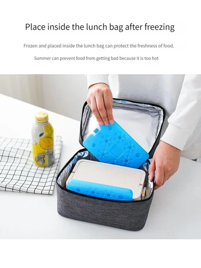 1/2入組可重複使用冰袋適用於飯盒,冷藏袋和野營配件帶冰地墊,冰磚塊,冰水晶盒,冰箱包,藍色的冰,適用於家庭,旅行和野餐飲料