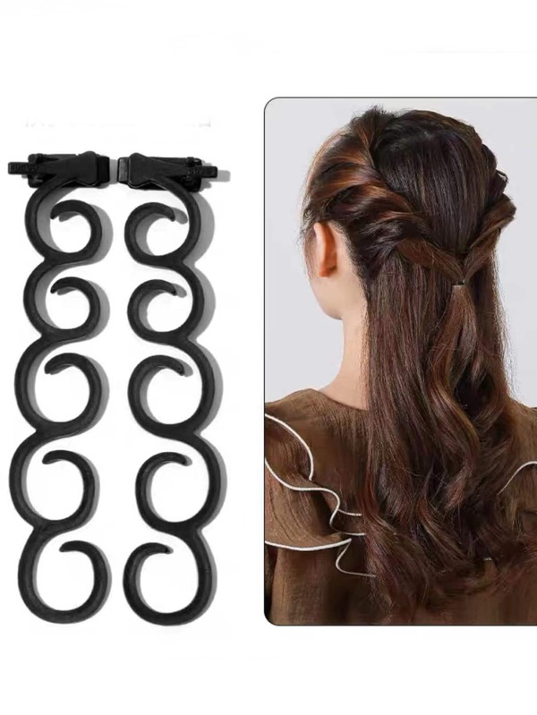 1pc Wave Shaped Braiding Tool, Fishbone Braid Helper, Lazy Hair