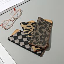 Leopard Print Men's And Women's Glasses Bag Portable Sunglasses Bag Lingge Protective Case Short Sight Glasses Fashion Glasses Bag Storage Bag Makeup Brushes Storage Makeup Storage Glasses Case Holder Organizer Storage Eyeglass Case Protective Case Glasses Bag Sunglasses Pouch For Travel Vacation Cruise Summer Holiday Travelling Bag Travel Stuff Essentials For College Dorm Home School Travel Kit