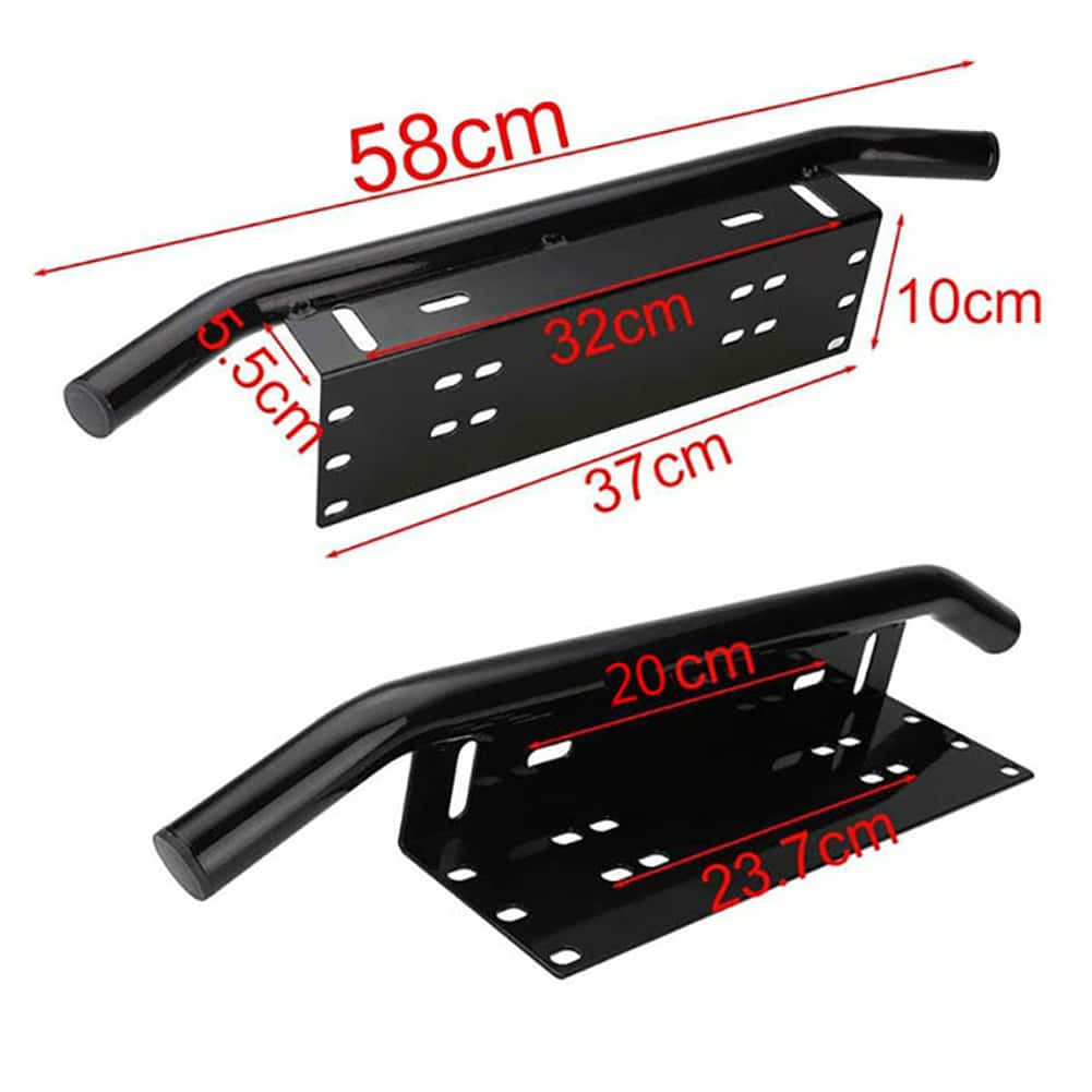Car License Plate Light Frame Holder Front Bumper Auxiliary Lamp Light