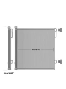 1pc Gray Adjustable Child Safety Stair Gate, 140cm Baby Proof Gate - Grey - View 5