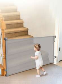 1pc Gray Adjustable Child Safety Stair Gate, 140cm Baby Proof Gate - Grey - View 8