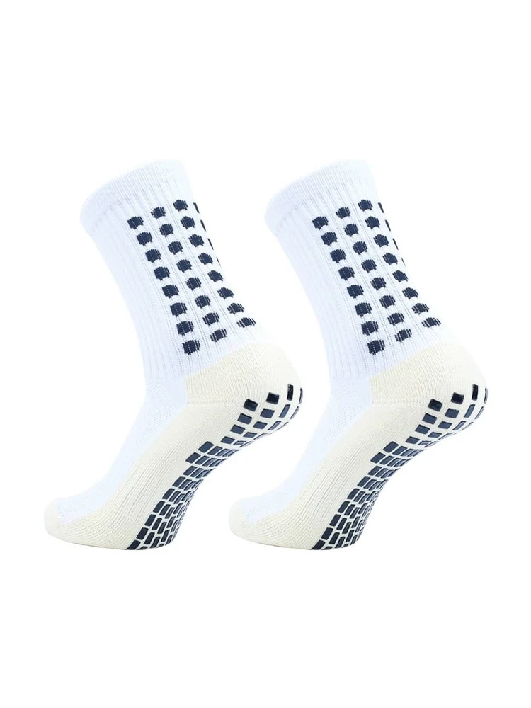 1pair Unisex Towel Bottom Middle Tube Sports Socks With Anti-slip & Shock Absorbing Design For Football, Basketball, Running