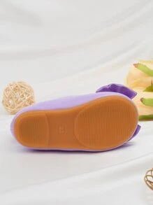 1 paire de chaussures plates bébé/bambin +coussin de massage, à nœud mignon, semelle souple antidérapante, convient pour le printemps/été/automne/hiver