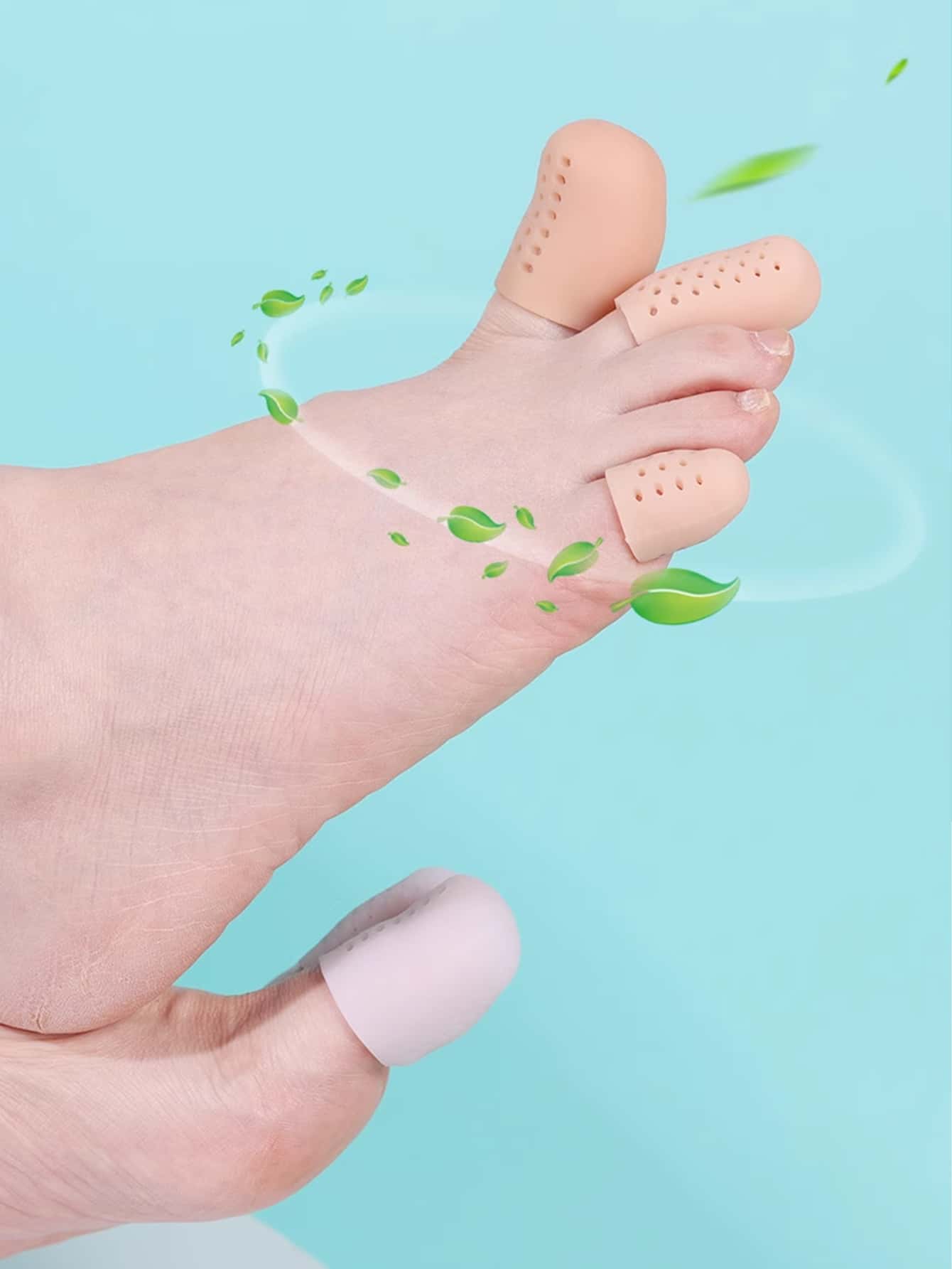 1pair Silicone Foot Protection Cover, Soft And Breathable, Prevents Friction Between Toes
