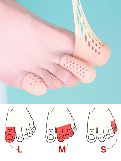1pair Silicone toe protector, soft and breathable toe protector, anti blister protector, gel toe protector, toe separator, foot care tool