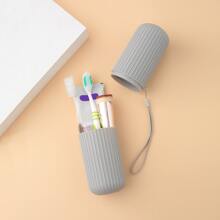 1入實色旅行牙膏牙刷保護盒，旅行野營收納盒，男女適用，適用於醫院，商務旅行，旅行必備品，旅行組織者，適用於海灘，暑假，開學季